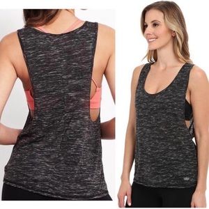 Alo Yoga Marina Tank - space dyed grey